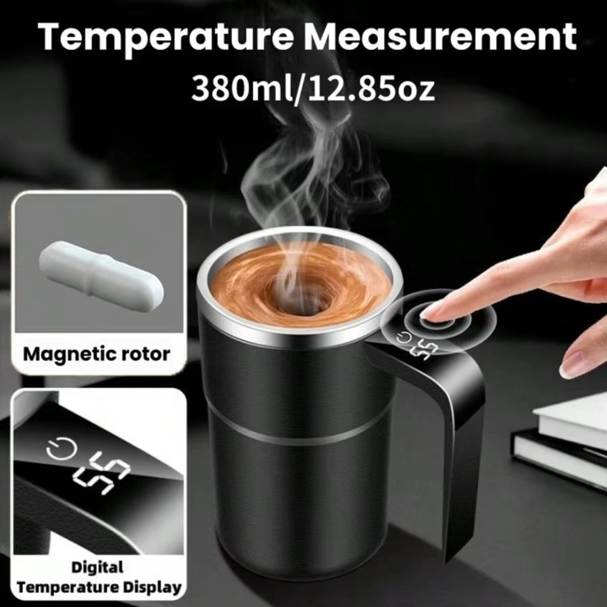 Electric Coffee Mug USB Rechargeable Automatic Magnetic Cup